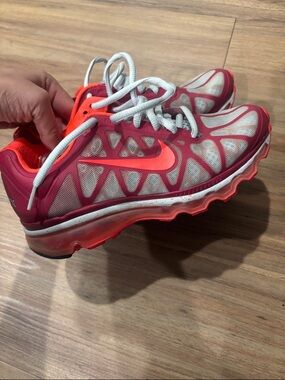 Nike Women's Pink/Coral Air-Style Mesh Sneakers